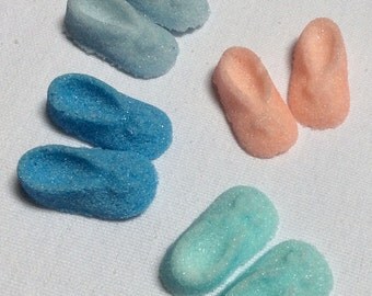 Baby Shower Booties Colored Sugar Cube for Baby Showers and Party's Coffee or Tea Service