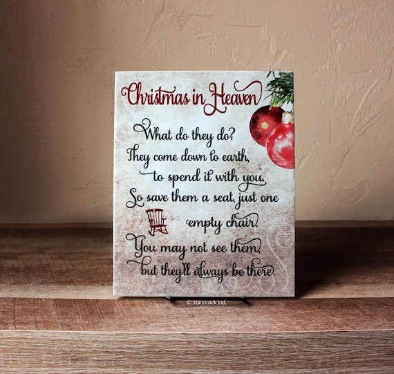 Download Christmas in Heaven Sign 8x10 Poem with by ...
