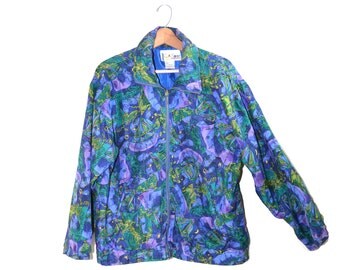 Vintage Bomber Jacket Horoscope Bomber Jacket Astrology Bomber Jacket Silk Bomber Jacket 80s Windbreaker