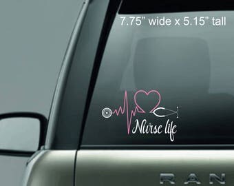 Nurse life decal | Etsy