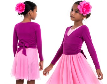 Girls wrap top pattern PDF, ballet wrap pattern, gymnastics wrap pattern, girls sewing pattern pdf, dance sewing pattern BALLET WRAP