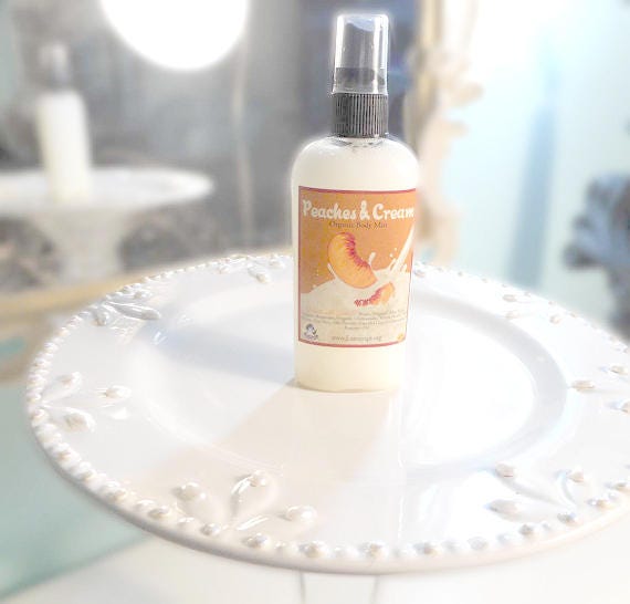 Items similar to Peaches & Cream Organic Body Spray Peaches and Cream