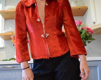 60's Red Velvet Jacket