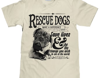 Support Dave Edwards Fundraiser Shirt - Unisex Animal Rescue TShirt - Rescue Dogs Save Lives Cotton Tee - Item 1987