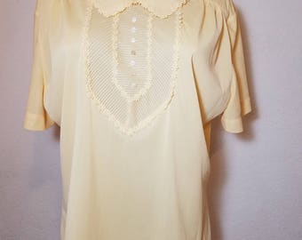 FREE SHIPPING 1950 Nylon lace blouse