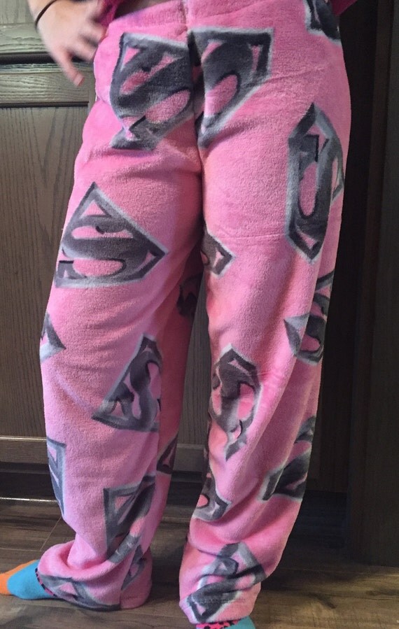 Super women pajamas,super girl pajamas,plush pajamas, supper hero pajamas,girls super girl,women super girl,plush pajamas,mommy and me