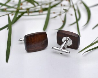 Gidgee Wood Cufflinks - Father of Bride, Birthday, Wedding, Groomsmen, Groom, Anniversary, Jewellery, Bridal Party