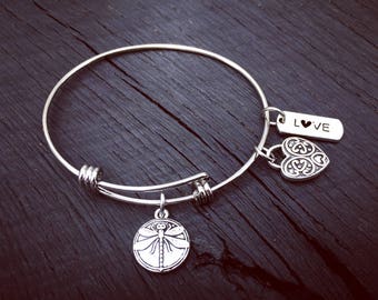 Dragonfly Bracelet | Stackable Bracelet | Stackable Bangle | Expandable Bangle Bracelet | Stainless Steel Bangle Bracelet | Arm Candy
