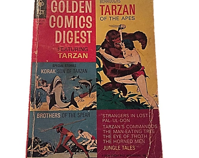 Vintage Tarzan of the Apes | 1969 Gold Key Comics | A Golden Magazine Special | Golden Comics Digest Featuring Tarzan