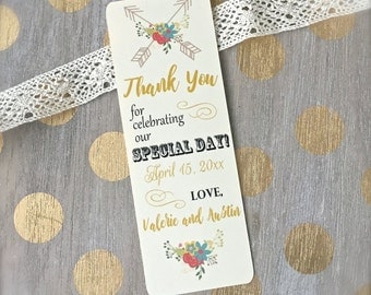 Wedding favors, wedding bookmark favors, bookmark favors, custom bookmark, engagement favors, engagement bookmark - set of 20(bk3)