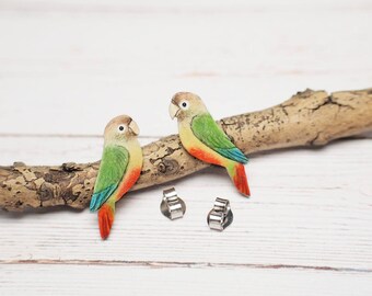 Parrot earrings | Etsy