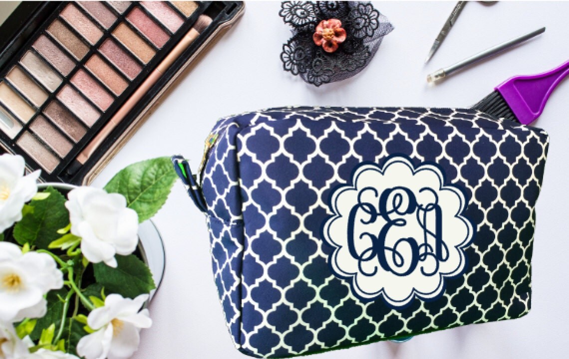 Makeup Bag Cosmetic Bag Personalized Makeup Bag Bridesmaid