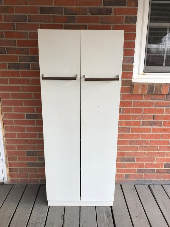 Vintage White Metal Kitchen Pantry Cabinet Storage Closet Like this item? - Vintage White Metal Kitchen Pantry Cabinet Storage Closet