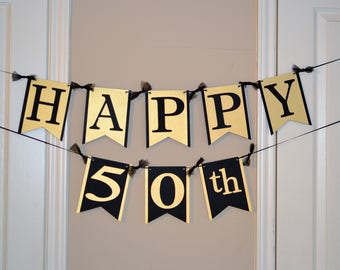 Gold Banner - Any Text - Personalized Banner - Silver Banner - Customized Banner - Anniversary Banner - Wedding Banner