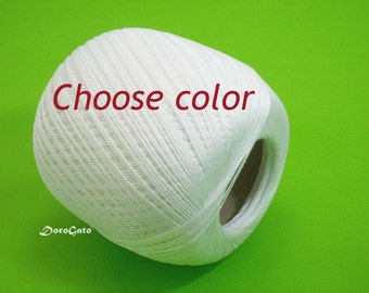 Lace yarn, Crochet thread, white, Ivory, Ecru, 100% mercerized gassed Cotton thread, Irish crochet thread, Suitable for stiffening yarn