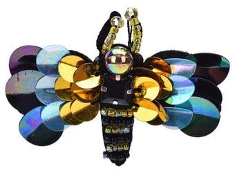 Sequins Bee Applique Fabric Patches