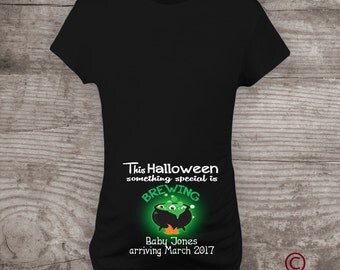 Halloween Maternity Shirt Pregnancy Announcement Something is Brewing Mommy to be tShirt Baby Shower gift ideas Mommy and me tshirt