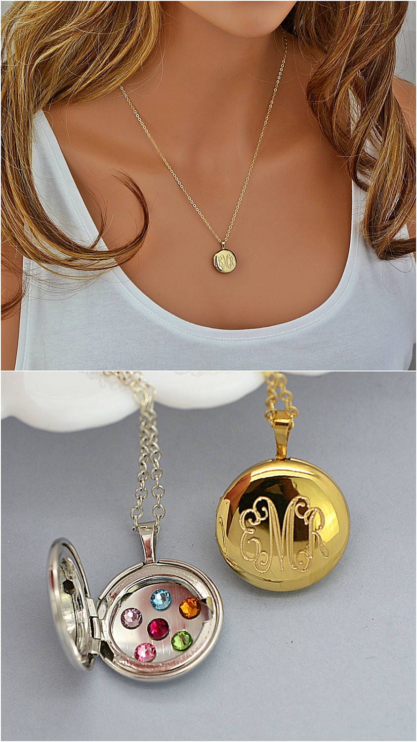 Engraved Locket Necklace Locket Necklace Silver Locket