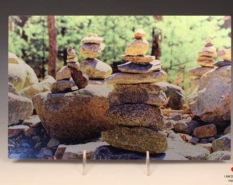 Zen Rocks on Brushed Aluminum