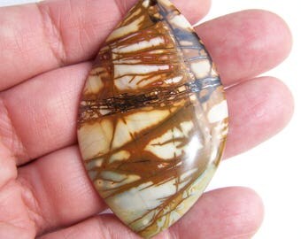 Multi Color Picasso Jasper pendant bead 57x34mm