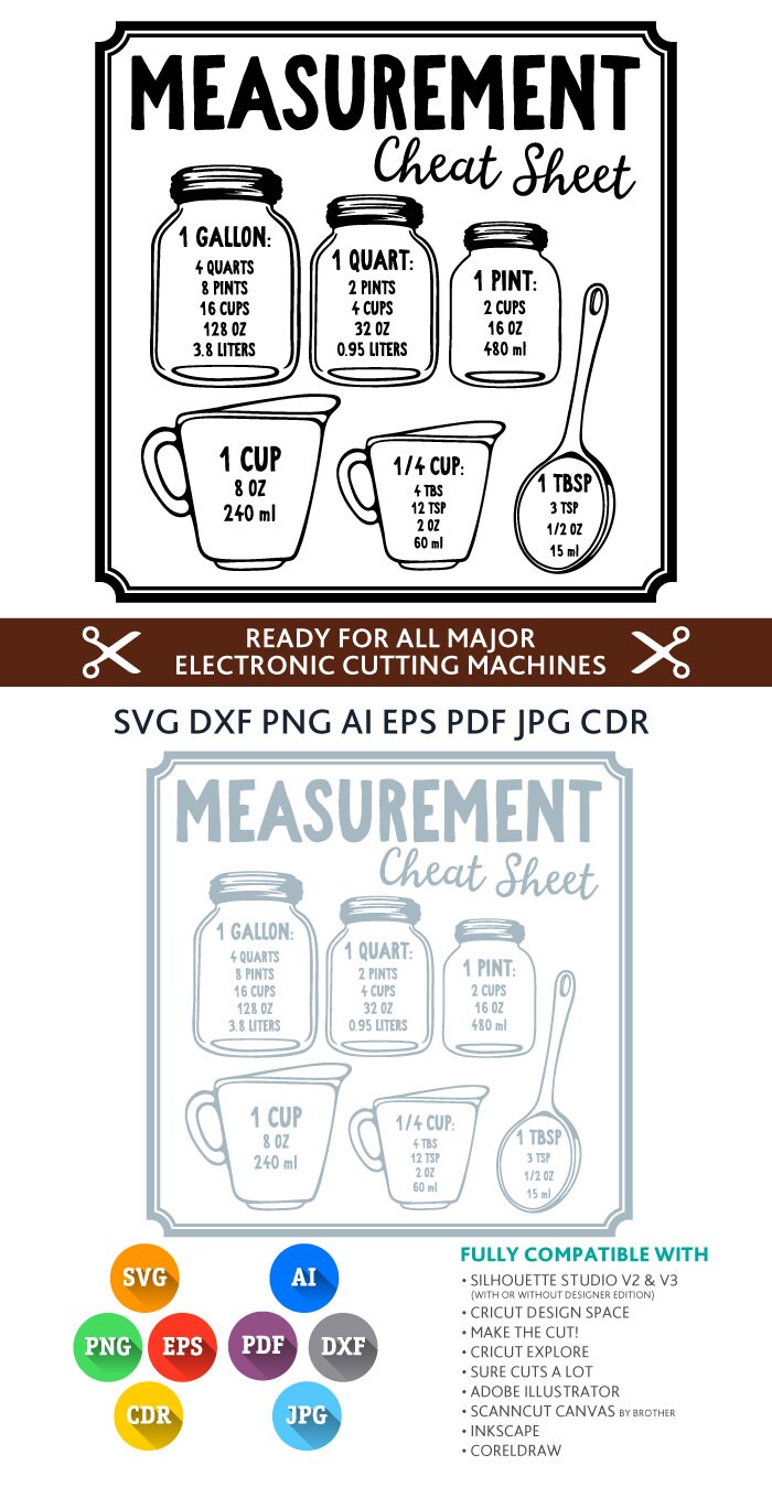 Download Kitchen Conversion Svg Measurement Cheat Sheet Svg by ...