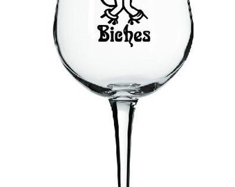 NAMASTE BICHES Personalized Wine Glasses ; Wedding Favor; Bachelorette Gift; Bachelorette Party favor, Girls Personalized Vinyl Wine Glass