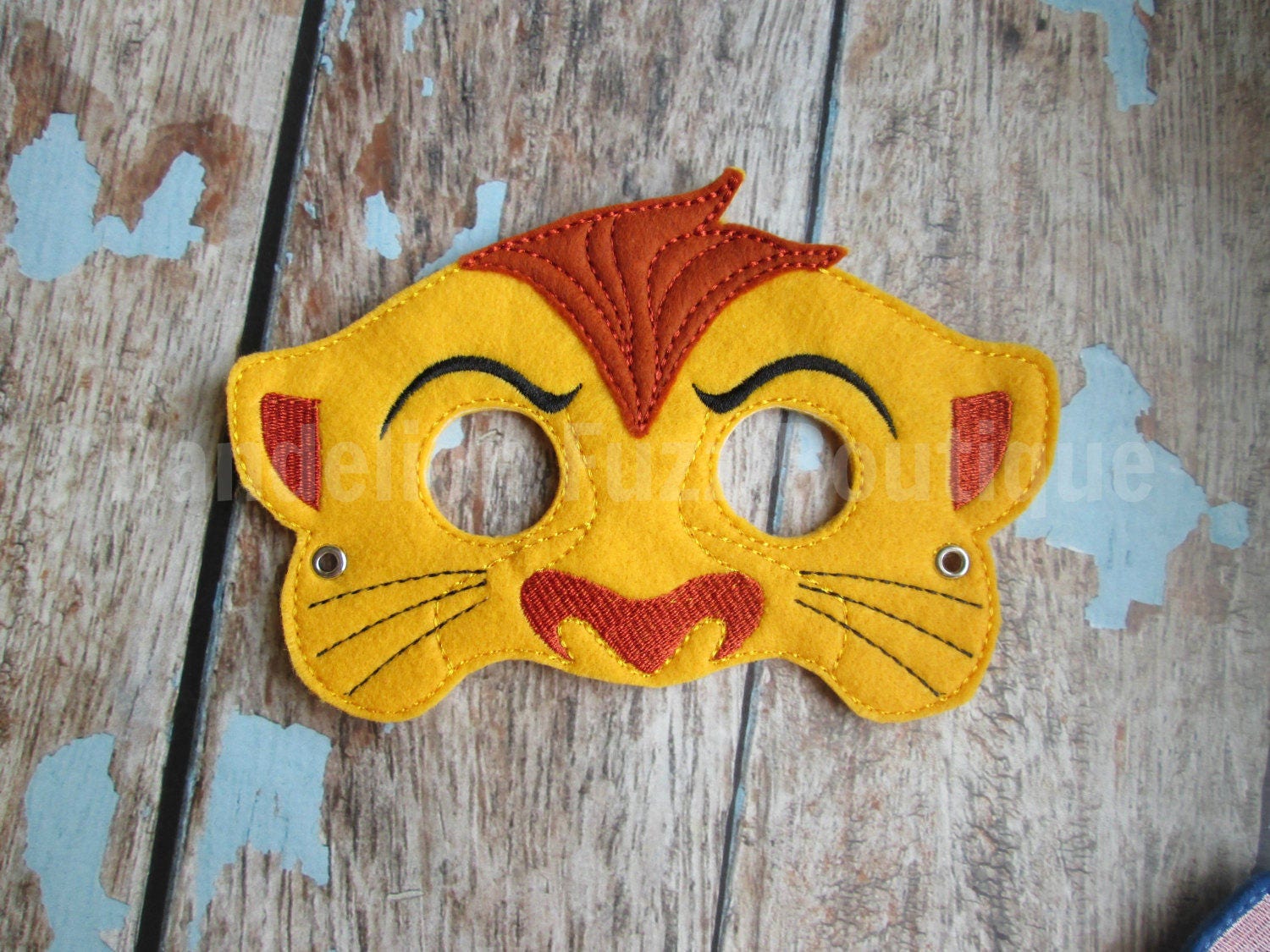 Kion Inspired Felt Mask, Lion Guard Inspired Dress Up Masks and Party Favors, Pretend Play, Lion Guard Gift, Present,  Lion Guard Party