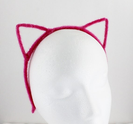 Furry Cat Kitten Ears Headband Fur Head Band Kawaii Cosplay