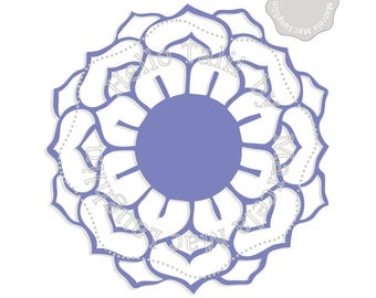 MANDALA SVG Cut file + Clipart- Mandala Digital Flower Template Svg Dxf Studio3 Png Round Mandala Home Decor Indian Flower Silhouette Cricut
