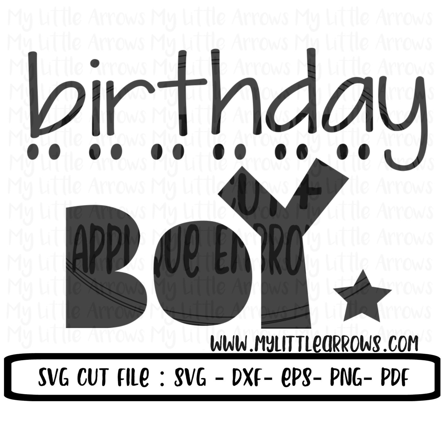 Birthday boy SVG DXF EPS png Files for Cutting Machines