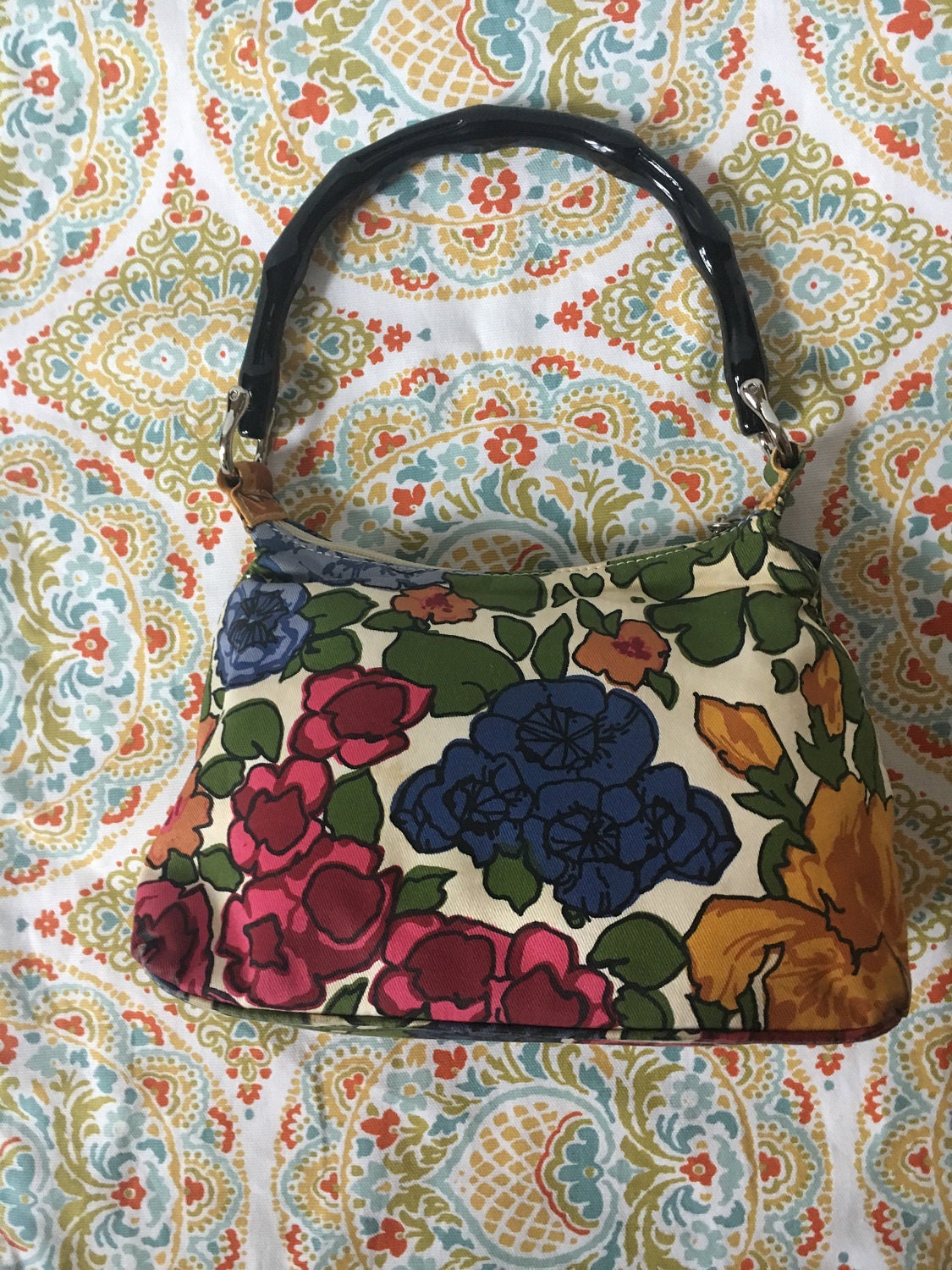 Vintage purse handbag Forever by Fossil floral purse