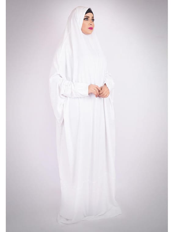 White One Piece Prayer Dress Musim Prayer Dress