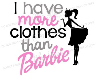 Barbie SVG, Cutting File, Cricut, Girls clothes Vinyl Cut file