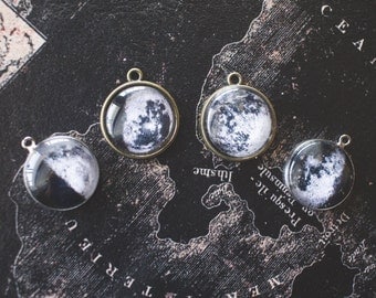 Birth Moon Phase Necklace, Custom Moon Phase, Space Jewelry, Moon Jewelry, Birthday Gift, Anniversary Gift, Lunar Phase Necklace, Astronomy