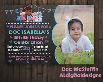 Doc McStuffin Invitation, Doc McStuffins Birthday Invitation