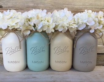 Table Decor, Country Kitchen Centerpieces, Mason Jars, Rustic Wedding Centerpieces, Farmhouse Decor, Wedding Decorations, Flower Arrangement