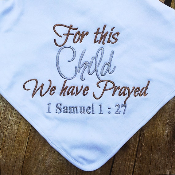 Personalized Baby Blanket Bible Verse Receiving Blanket