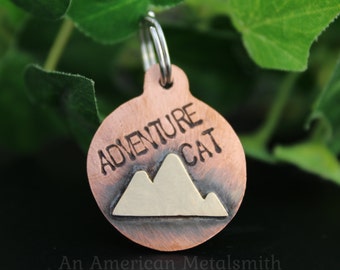 Adventure Cat Pet Tag, Cat Collar, Cat Lover Gift, Kitten Tag, Kitten Collar, Personalized Cat Tag, Cat Tag Pet ID, Pet ID Tag, Cat Name Tag