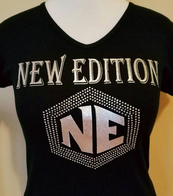 New Edition Rhinestone and Silver Foil t