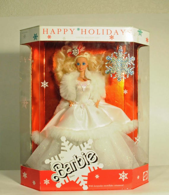 1989 Happy Holiday Barbie Barbie Doll Holiday Barbie 1989