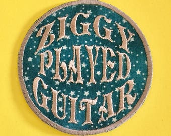 David Bowie Ziggy Stardust Iron On Patch