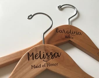 Bridesmaid Hangers | Wedding Hanger | Bride Hanger | Bridal Hanger | Wedding Dress Hanger | Personalized Hanger | Bridal Shower Gift | Bride