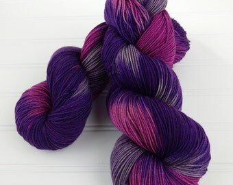 Yak Sock Yarn, Hand Dyed Yarn, Fingering Yarn. Merino Yak Nylon 437 yards 100 gr skein