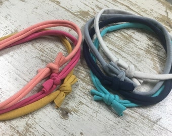 Set of 7 sweet simple baby headbands // strechy soft hairband // multicolor baby gift set solid colors