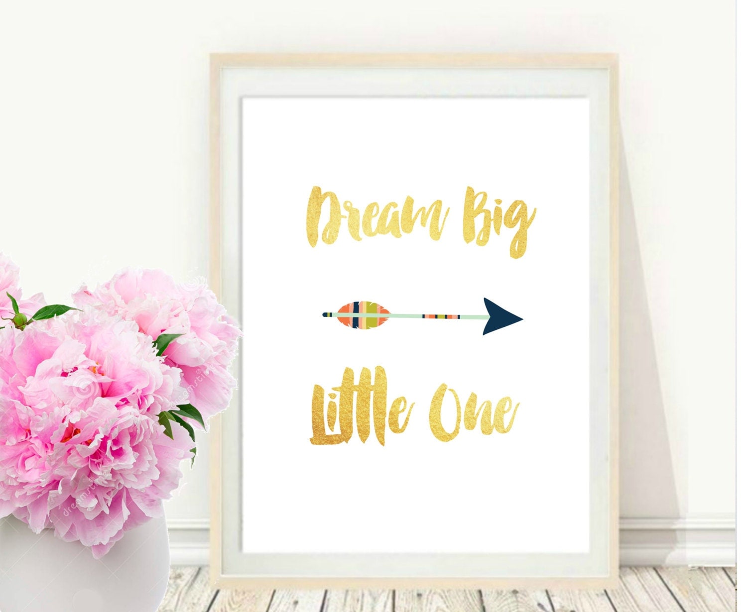 Art Digital Print Poster Dream Big Little OneTypography