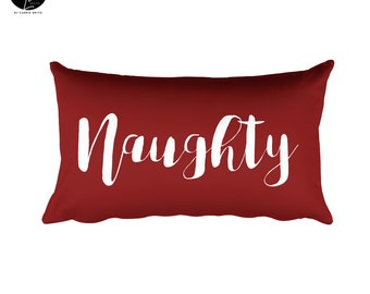 Naughty or Nice Holiday Pillow 20"x12"