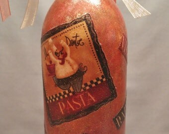 Chef Lighted Wine Bottle