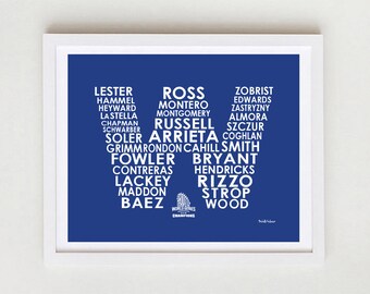 Chicago Cubs • WIN!!! • World Series 2016 • W • WIN • Cubbies • Blue W • Cubs Fan • Cubs Gift •