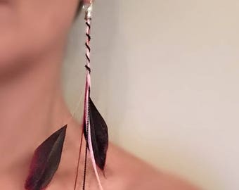 Feather & Stirling Silver Earrings