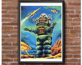 Robby the Robot Poster – Forbidden Planet 1956 Sci-Fi Icon